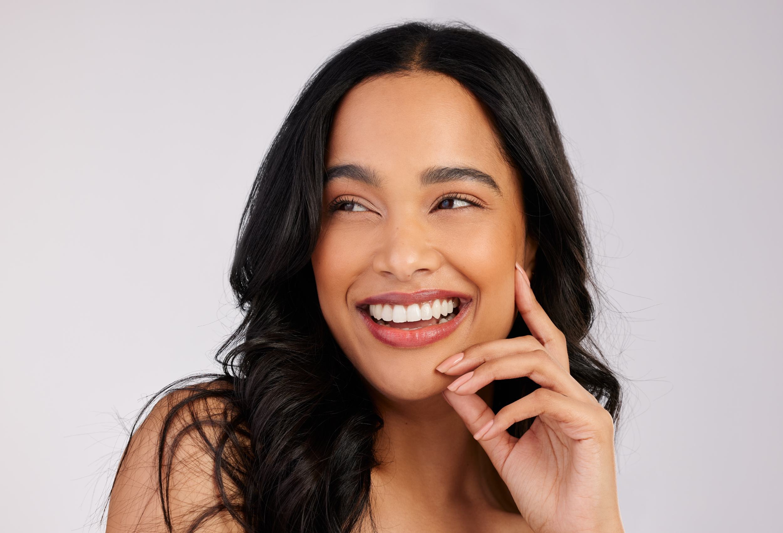 Woman after aesthetic treatment