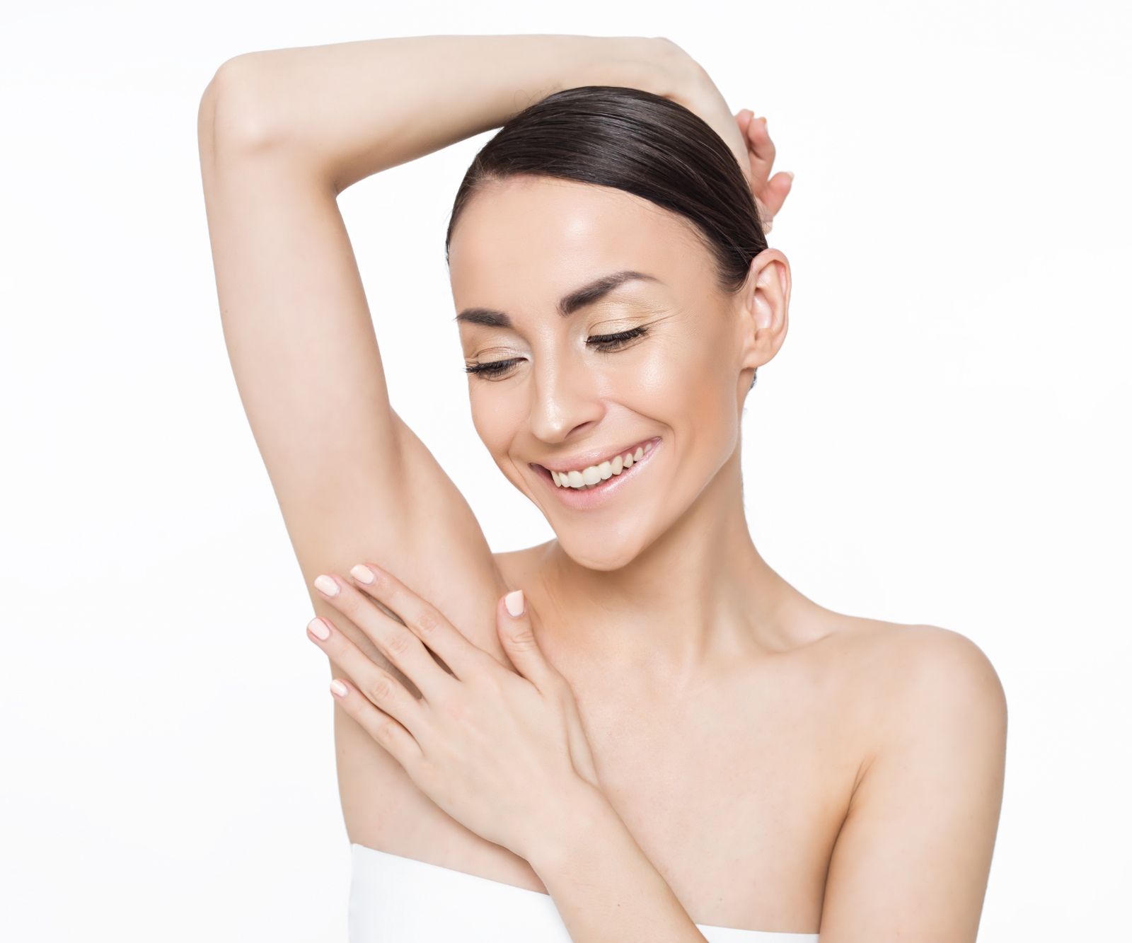 Woman after laser hair removal