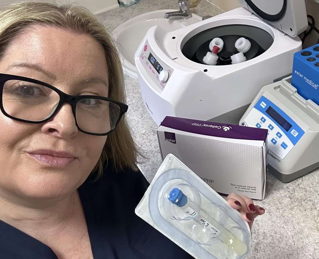 Claudia McGloin holding Cellenis PRP kit.